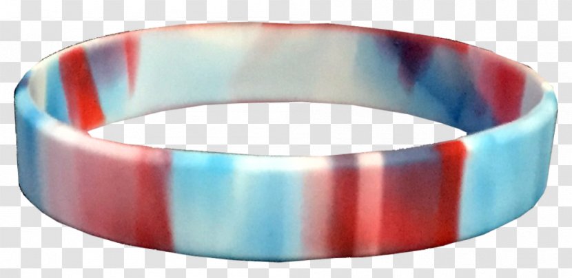 Wristband Bangle Blue Bracelet Tyvek - Red White And Transparent PNG