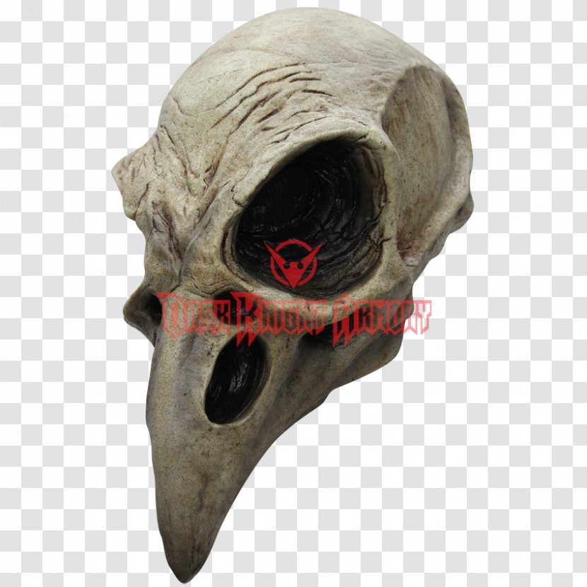 Crow Bird Latex Mask Skull - Bone Transparent PNG