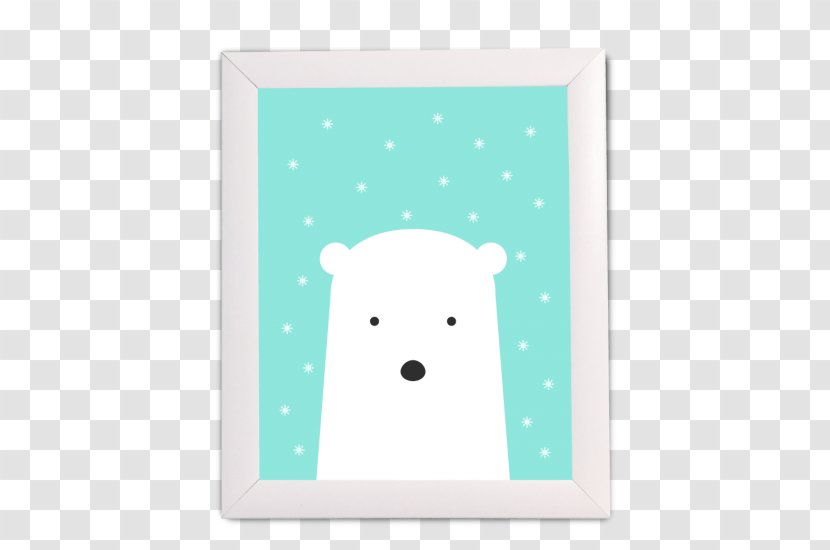 Polar Bear Turquoise Cartoon Snout - Green Transparent PNG