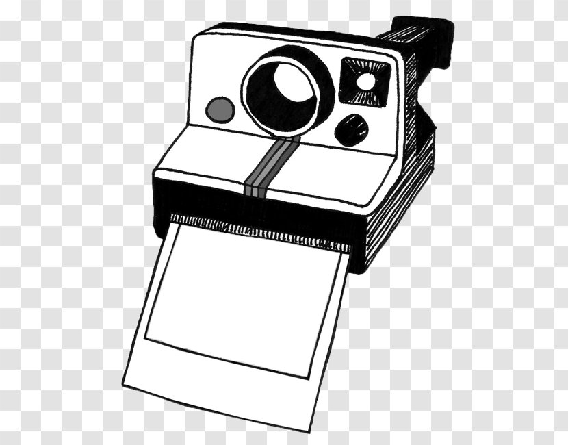 Instant Camera Printing Clip Art - Black - Polaroid Transparent PNG