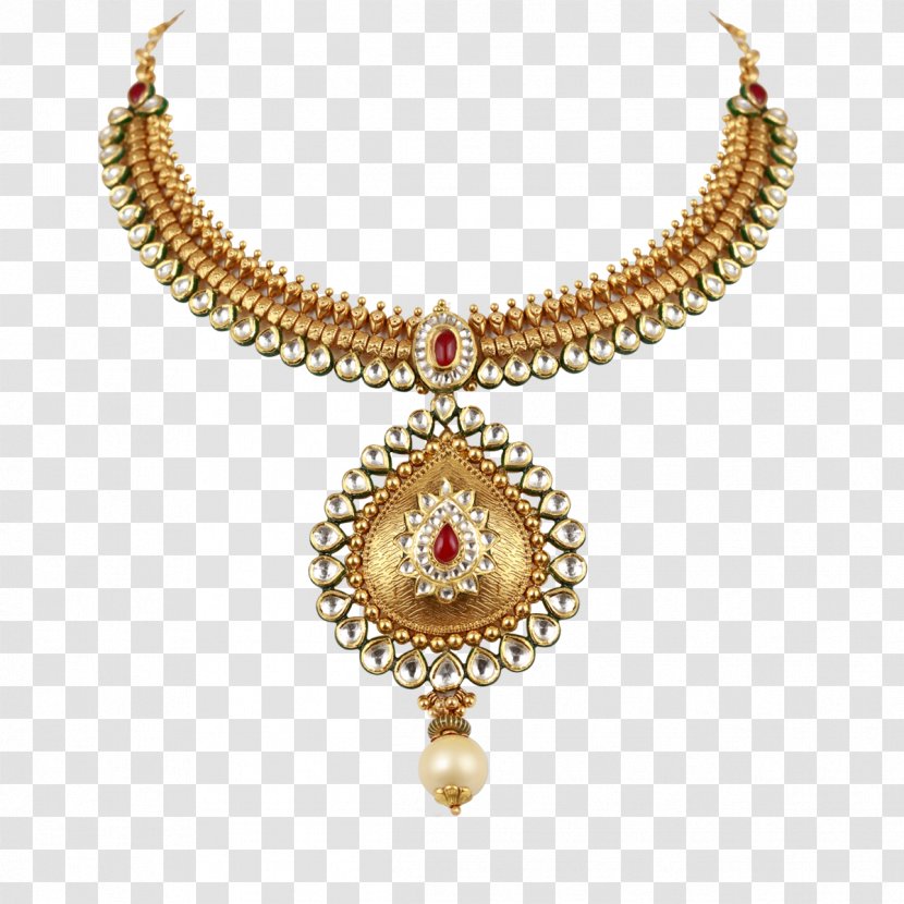 Jewellery Earring Necklace Pearl Jewelry Design - Gold Chain Transparent PNG