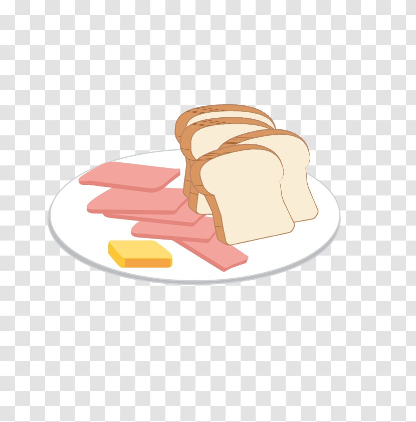 Ice Cream Cone Ham Sandwich - Food - Vector Transparent PNG