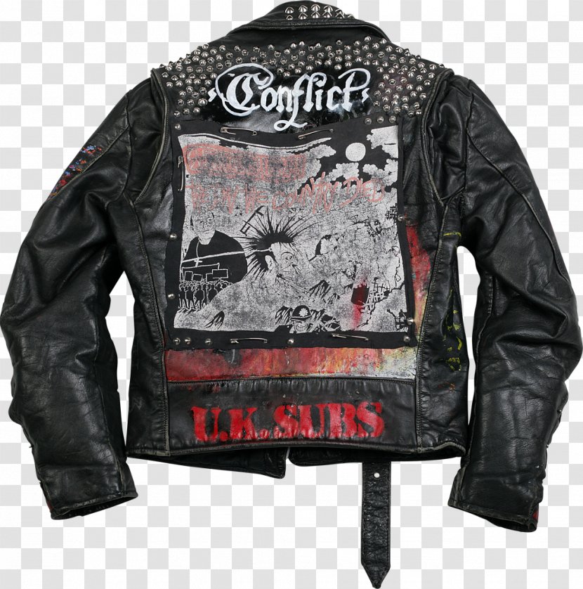 Leather Jacket Punk Fashion T-shirt - Brand Transparent PNG