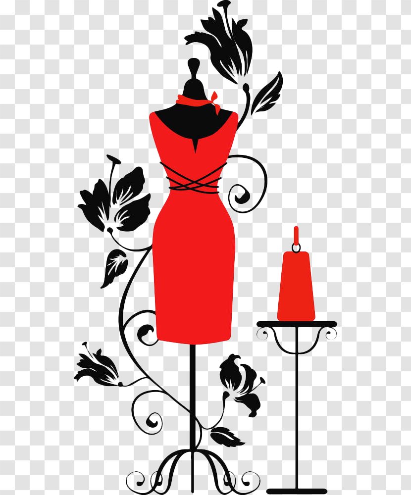 Mannequin Royalty-free Dress Form Clip Art - Photography - Red Hand Painted Flat Model Transparent PNG