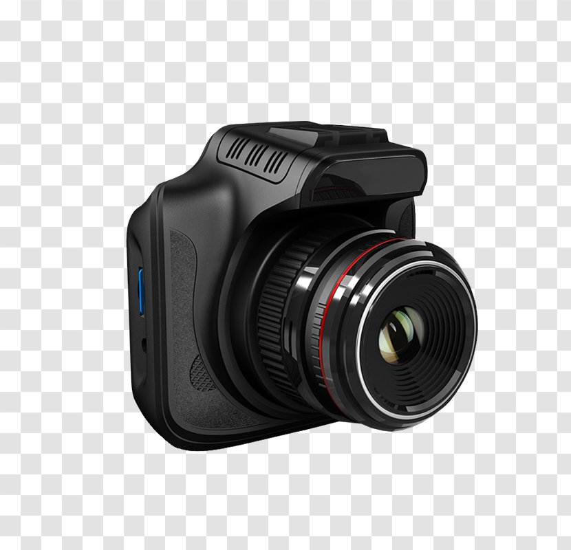 Digital SLR Car 1080p High-definition Television Dashcam - Camera Lens - Black Products In Kind Transparent PNG