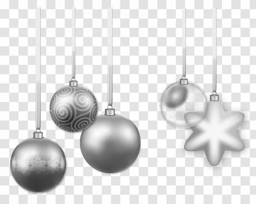 Christmas Ornament Silver - Silvering - Ornaments Vector Material Transparent PNG