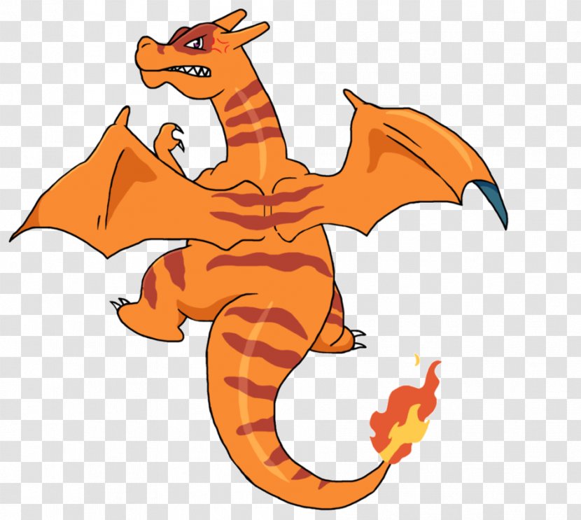 Dragon Tail Carnivora Clip Art - Orange Transparent PNG