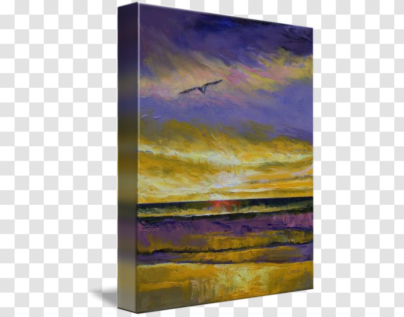 Canvas On Demand Seagull Sunset By Michael Creese Painting Print Acrylic Paint Gallery Wrap - Gulls Transparent PNG