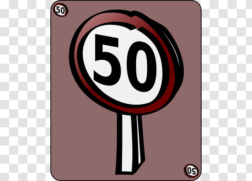 Speed Limit Traffic Sign Clip Art - Symbol - Number 50 Cliparts Transparent PNG