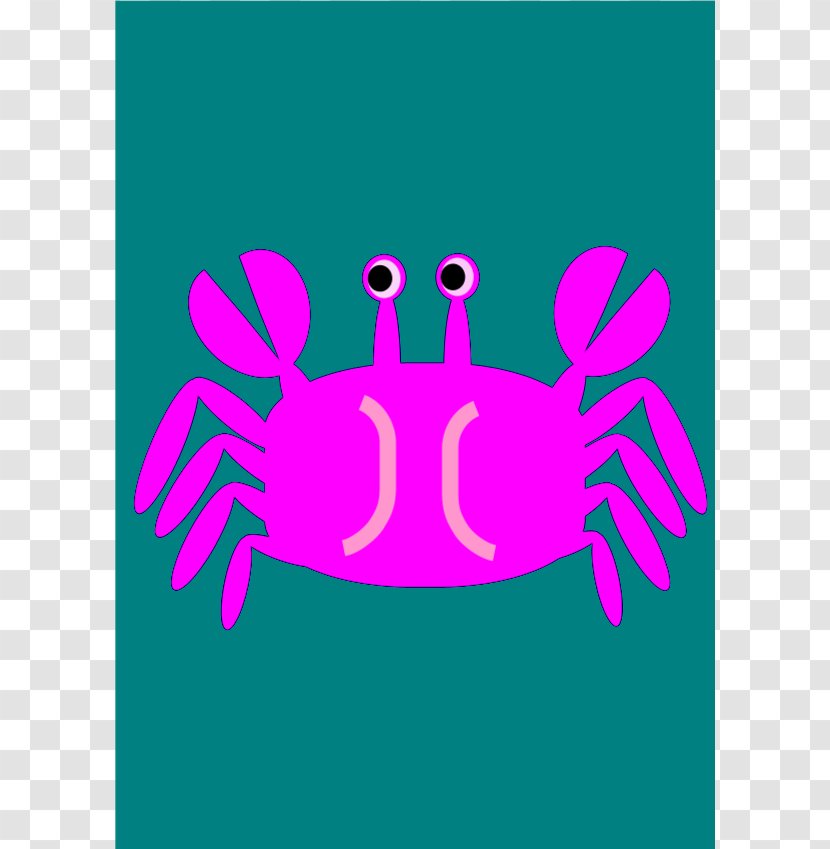 Circle Character Illustration - Purple - Crab Vector Transparent PNG