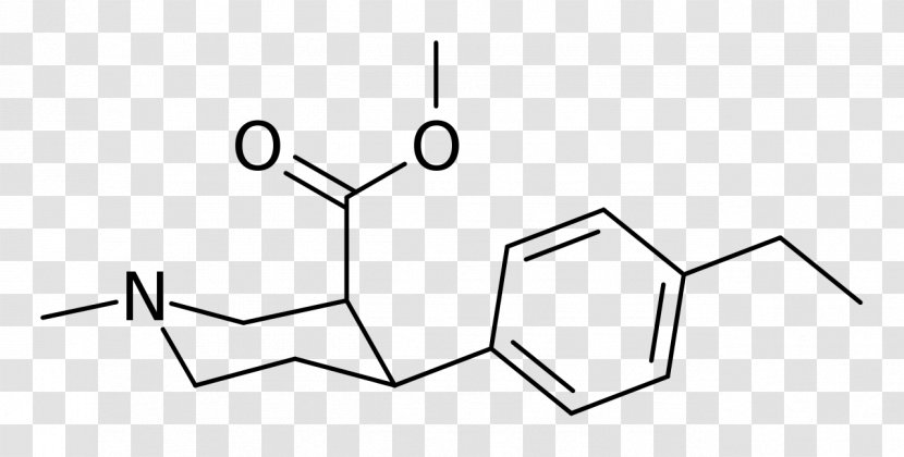 Line Art Chemistry Chemical Compound Skeletal Formula - Ethyl Group - Cocain Transparent PNG