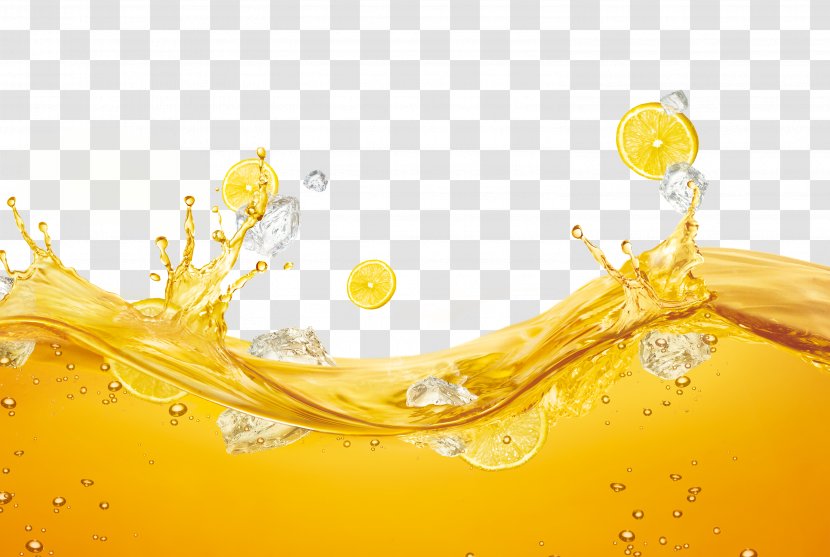 Orange Juice Green Tea Carbonated Drink - Dynamic Transparent PNG