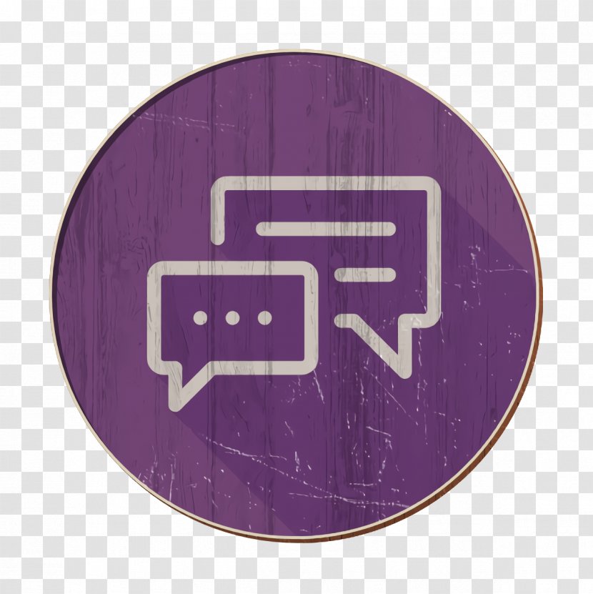 Chat Icon Online Social Market - Violet - Symbol Logo Transparent PNG