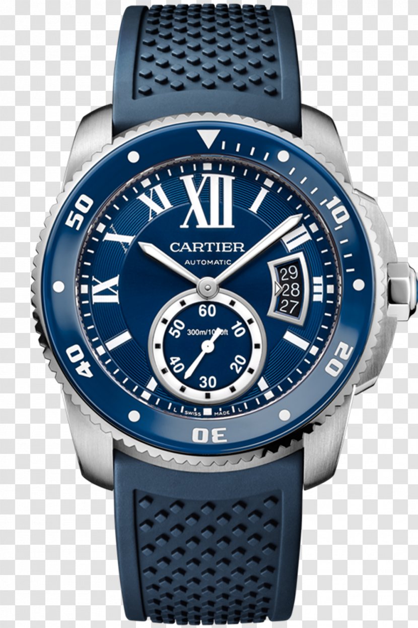 Cartier Calibre De Diver Automatic Watch Diving - Strap Transparent PNG