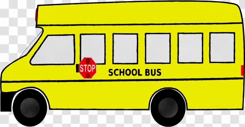 Cartoon School Bus - Transport - Commercial Vehicle Van Transparent PNG
