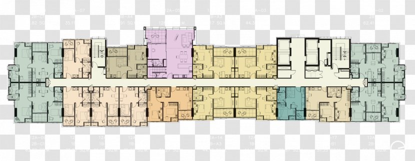 The Coast Bangkok ATM-โครงการ เดอะโคสต์ แบงค็อก (สุขุมวิท-บางนา) Facade Floor Plan - Afl Transparent PNG