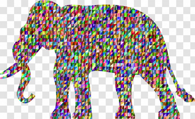 Elephant Low Poly Clip Art - Elephants And Mammoths Transparent PNG