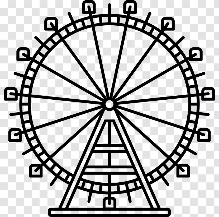 Park Cartoon - Blackandwhite - Wheel Transparent PNG