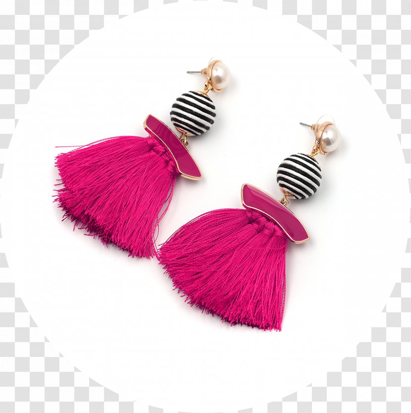 Earring Tassel Fringe Fashion Pearl - Pink Transparent PNG