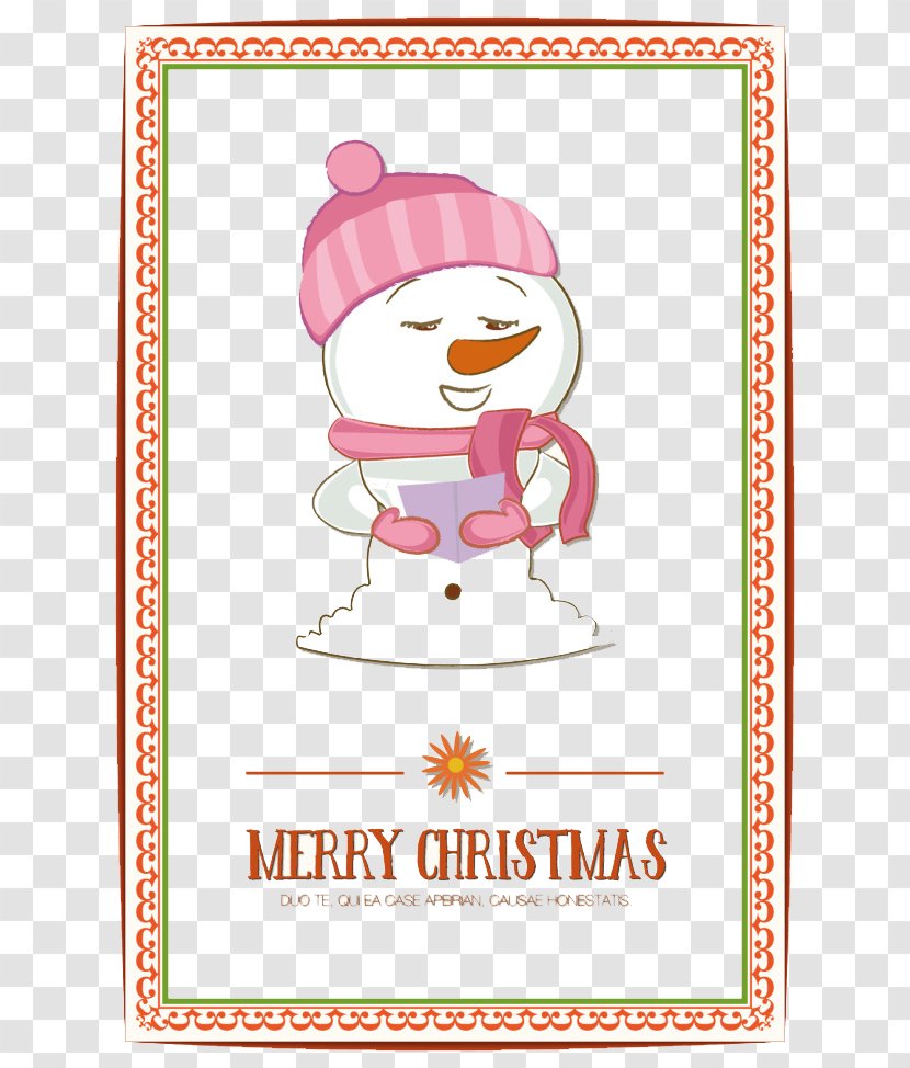 Christmas Snowman Illustration - Drawing - Reading Transparent PNG