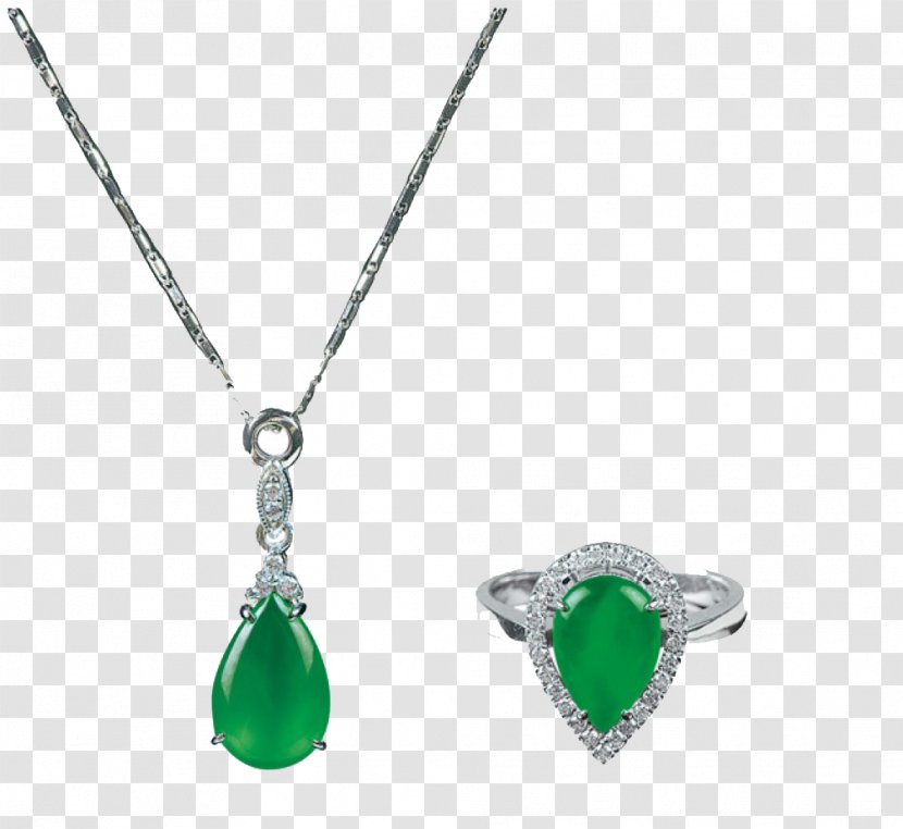 Emerald Jadeite Necklace Jewellery - Diamond Transparent PNG