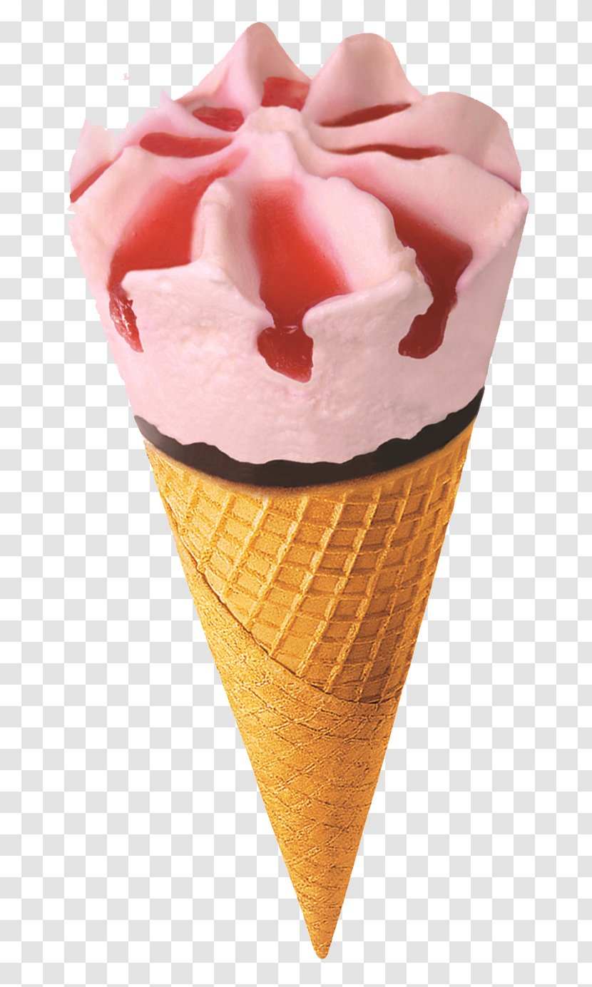 Ice Cream Cone Chocolate Strawberry - Flavor - Image Transparent PNG