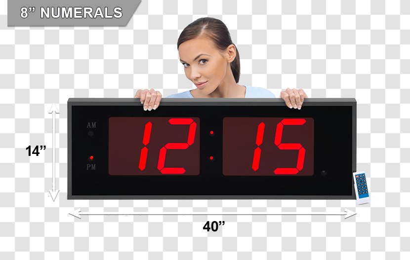 Alarm Clocks Display Device Digital Clock Light-emitting Diode - Buzzer - Giant Led Transparent PNG