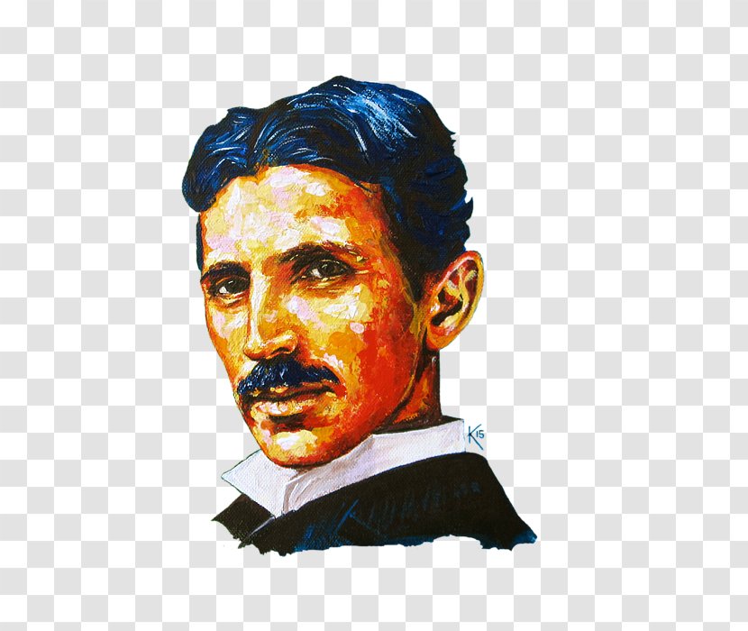 Nikola Tesla Portrait Painting Coil Art - Genius Transparent PNG