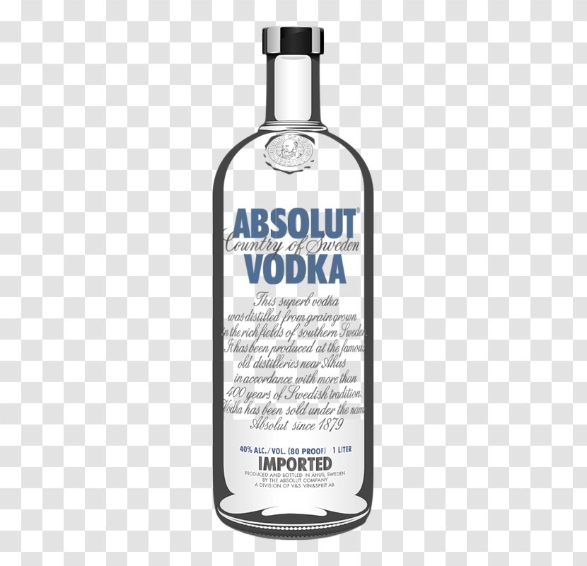 Absolut Vodka Bottle V&S Group Wine - Alcoholic Beverage Transparent PNG