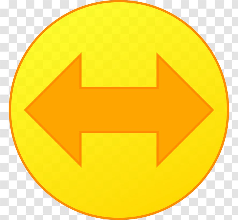 Arrow Symbol - Orange - Yellow Label Transparent PNG