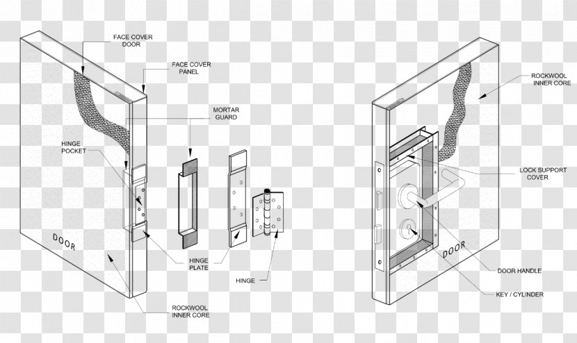 Door Handle Drawing Line Technology - White Transparent PNG