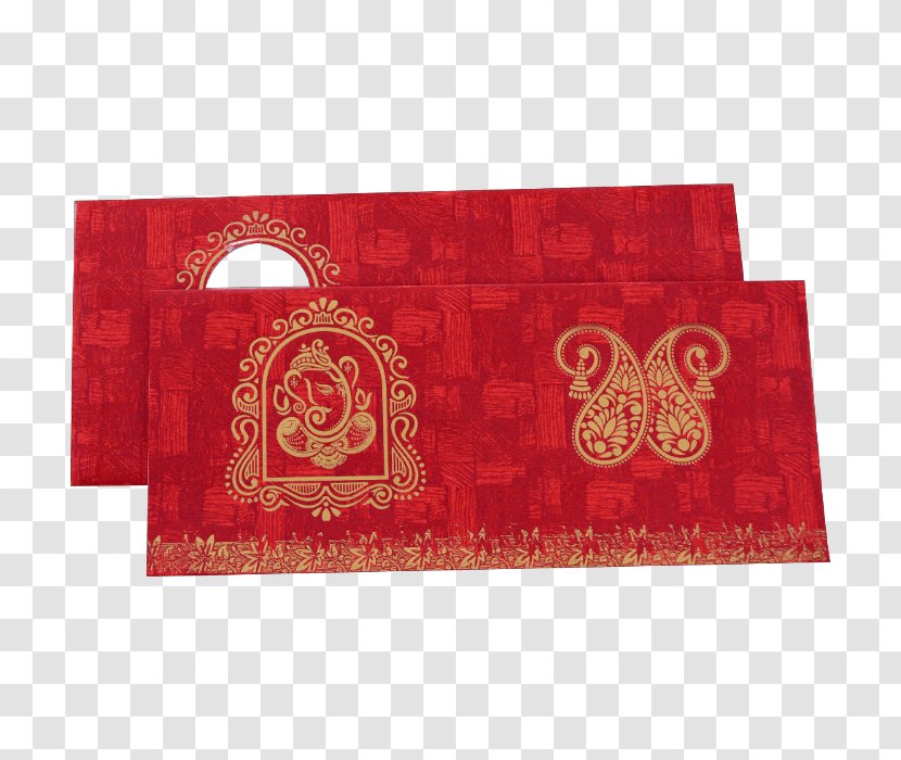 Place Mats Rectangle Textile - Red - Pooja Thali Transparent PNG