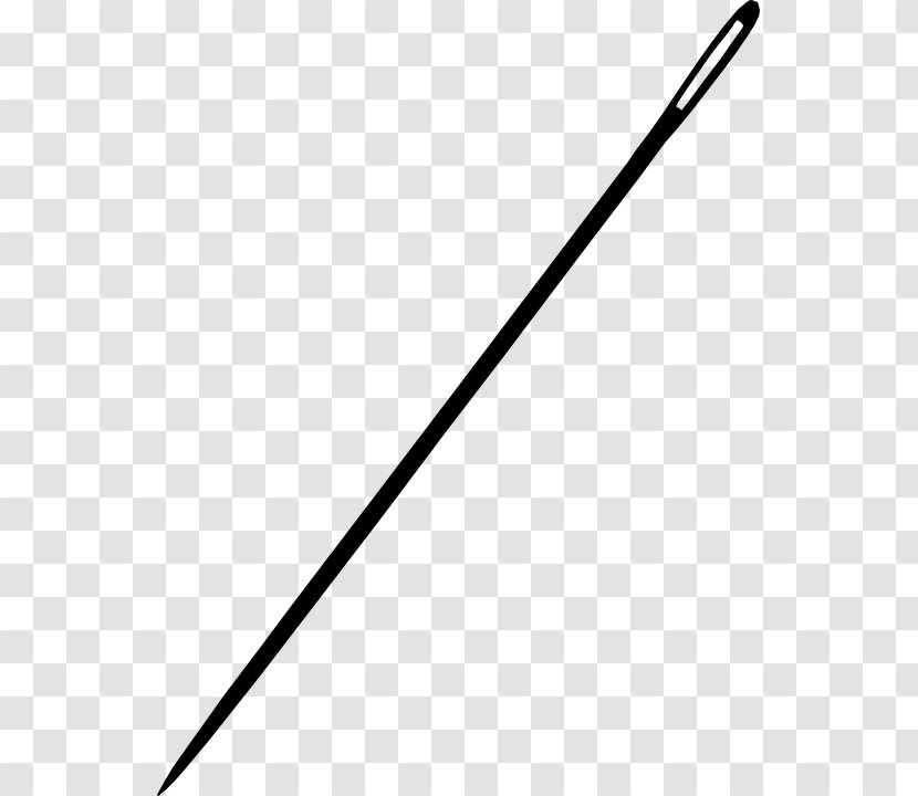 Black And White Point Angle - Photography - Sewing Needle Transparent PNG