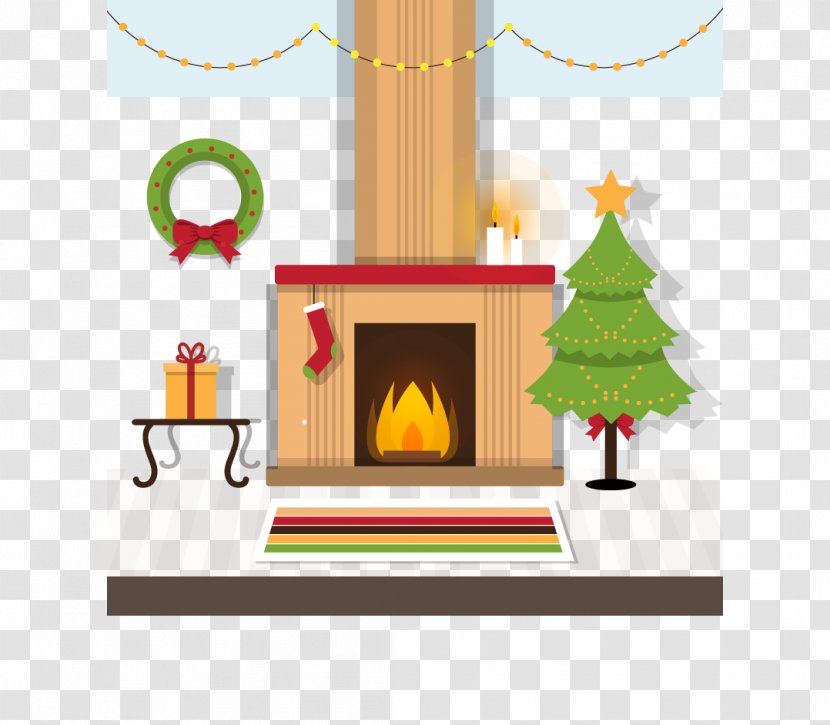 Christmas Tree Euclidean Vector - Home - Warm Living Room Material Transparent PNG