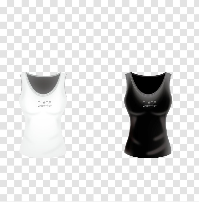 Sleeveless Shirt Euclidean Vector Outerwear - White - Vest Women Transparent PNG