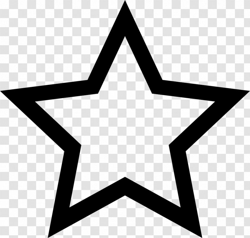 Five-pointed Star Symbol Outline Clip Art - Monochrome Photography - Red Transparent PNG