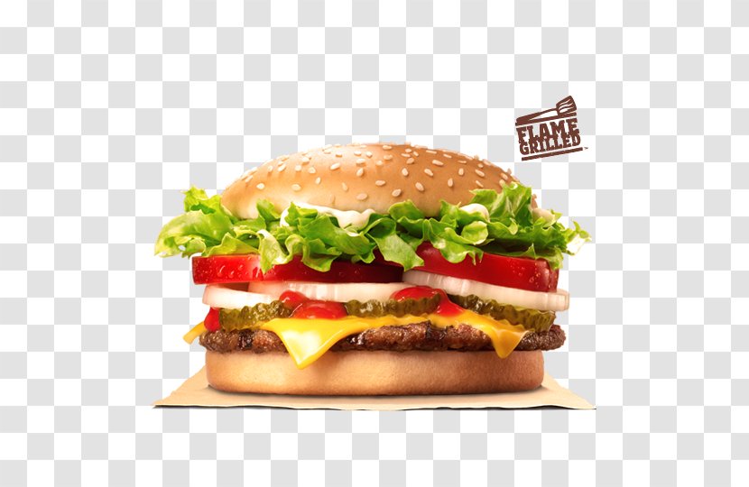 Whopper Cheeseburger Hamburger Cream Cheese Sandwich - Kids Meal - Burger King Transparent PNG