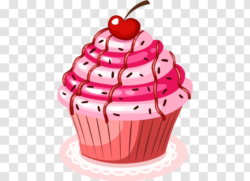 Cupcake Red Velvet Cake Clip Art Frosting & Icing - Bakery Transparent PNG