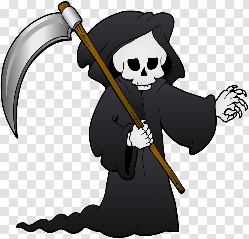 Death Icon - Cartoon - Grim Reaper Clip Art Image Transparent PNG