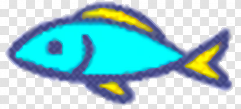 Fish Cartoon - Electric Blue Transparent PNG