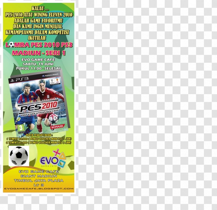 Pro Evolution Soccer 2010 PlayStation 3 Rental PS3 Timbul Jaya Plaza Blu-ray Disc - Jalan Pahlawan - Cafe Banner Transparent PNG