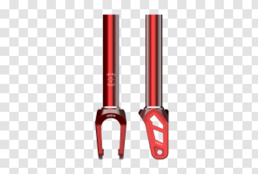 Kick Scooter Wheel Electric Vehicle Bicycle Forks - Aluminium - Red Fork Transparent PNG