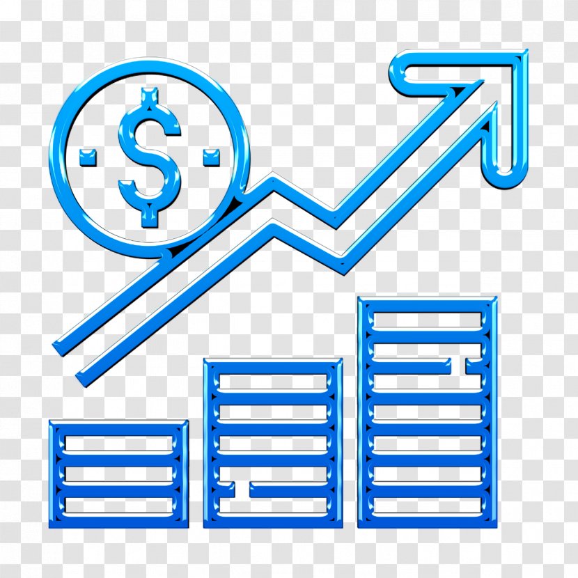 Income Icon Growth Passive Incomes - Symbol Electric Blue Transparent PNG