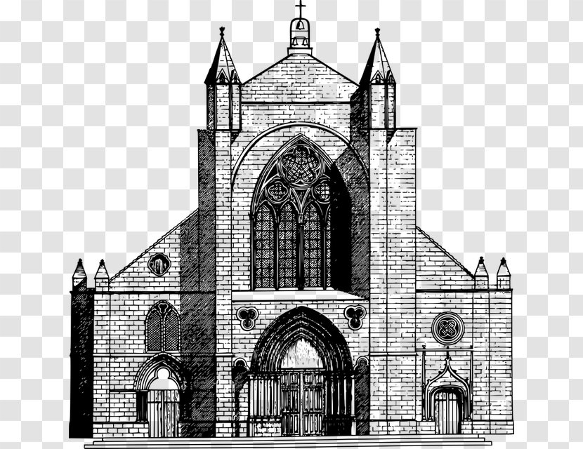 Church Cartoon - Black - Historic Site Almshouse Transparent PNG