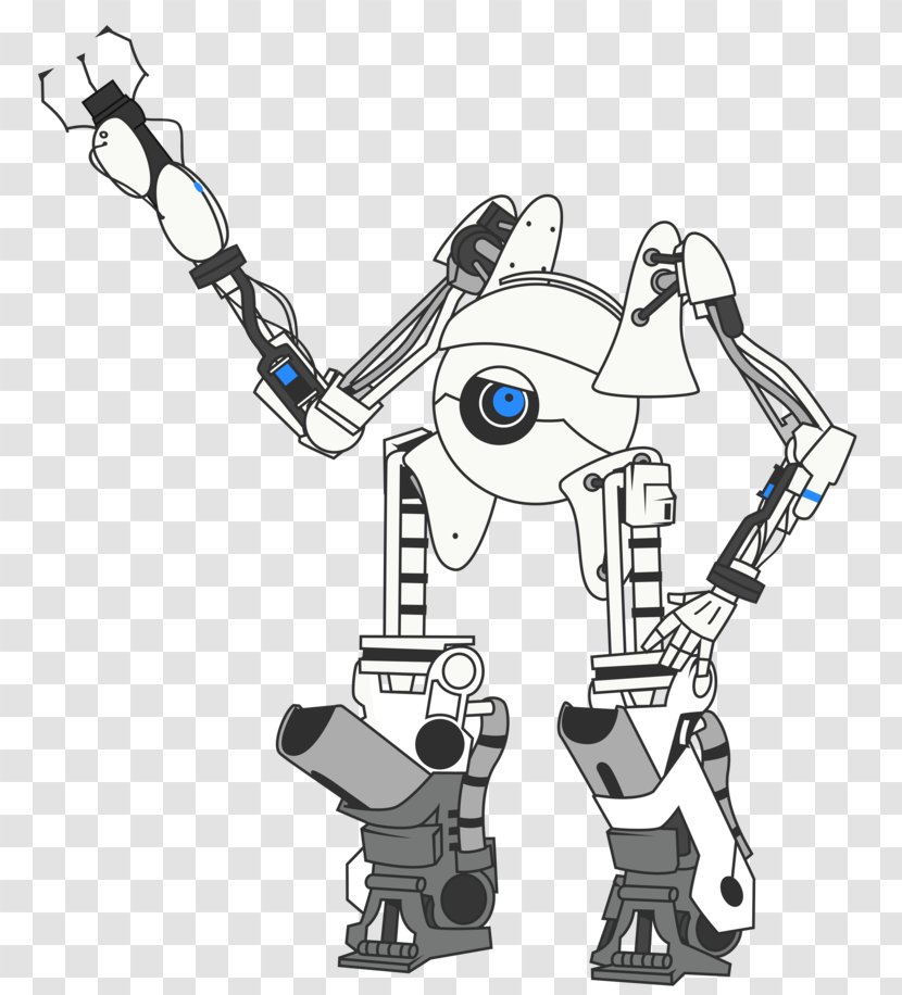 Portal 2 Robot Vector Graphics - Atlas Transparent PNG