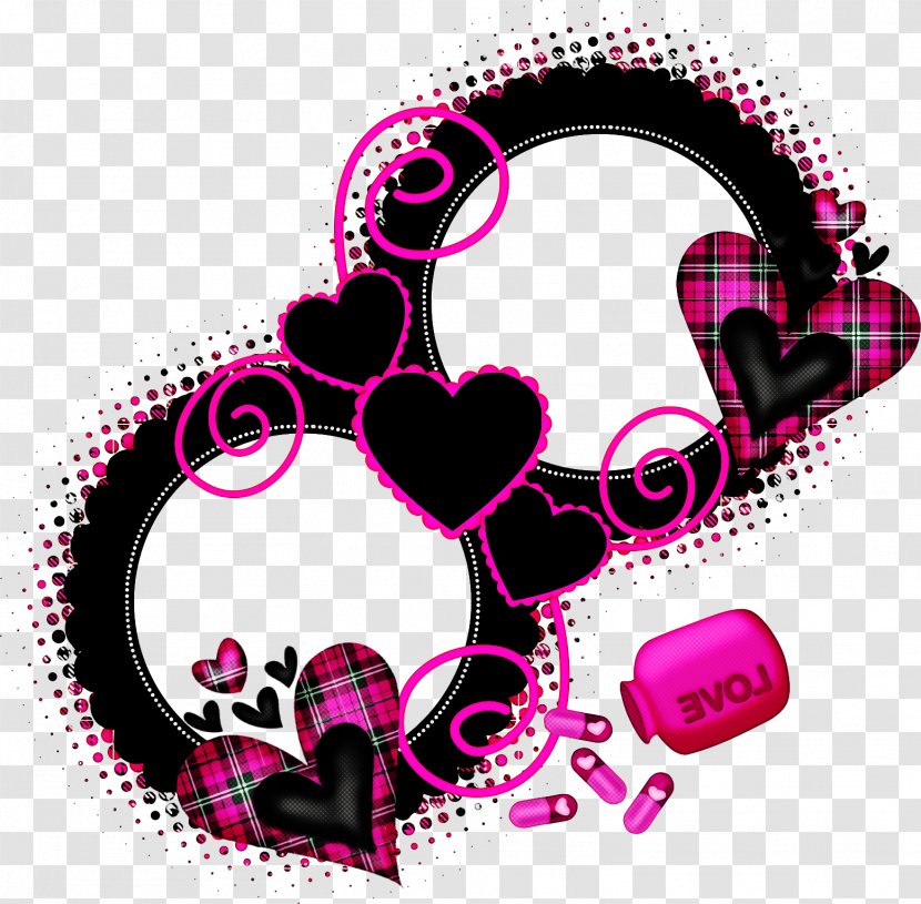 Pink Heart Circle Transparent PNG