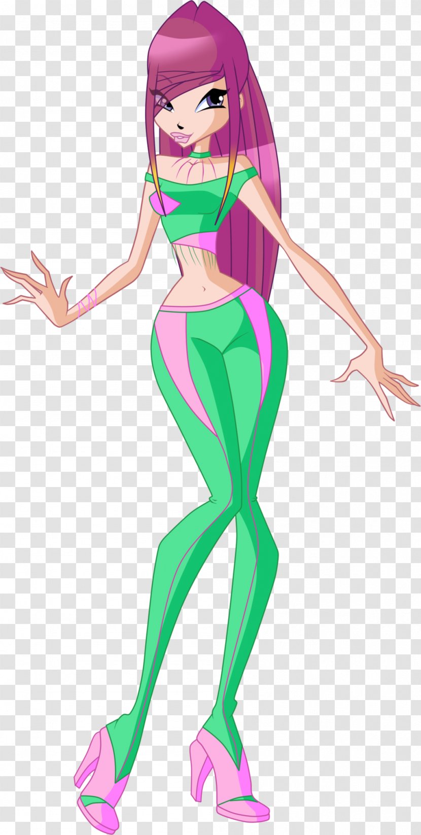 Roxy Tecna Flora Winx Club - Silhouette - Season 7 ShoeFairy Adventure Transparent PNG