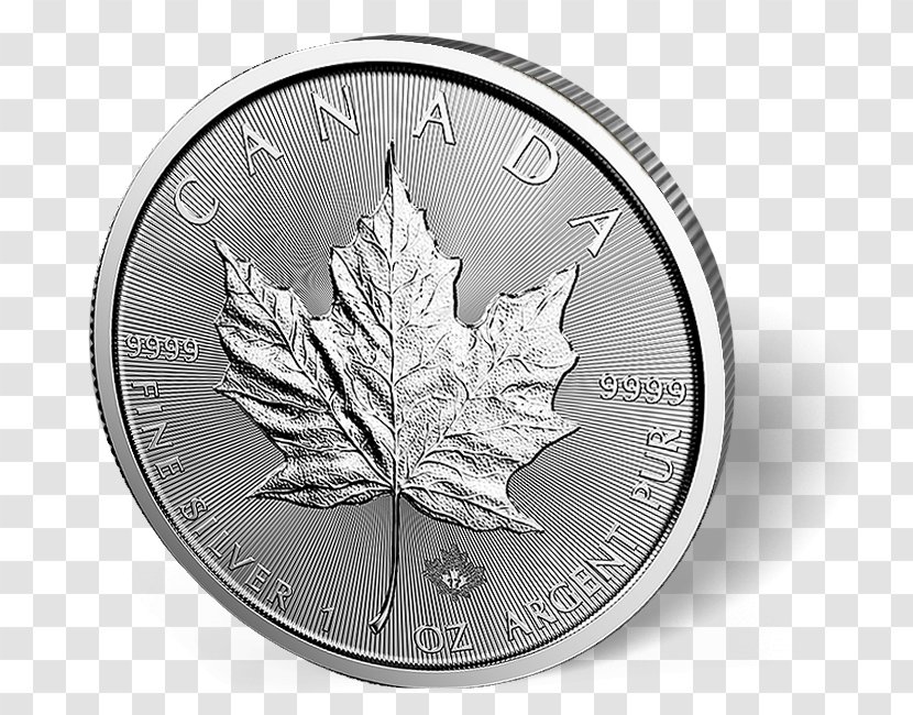 Canada Canadian Silver Maple Leaf Gold Bullion Coin Transparent PNG