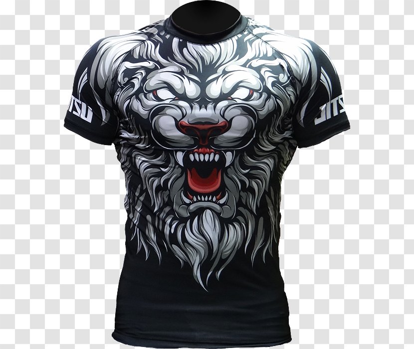 T-shirt Rash Guard Sport Wetsuit Sleeve - Fictional Character - King Of Beasts Transparent PNG