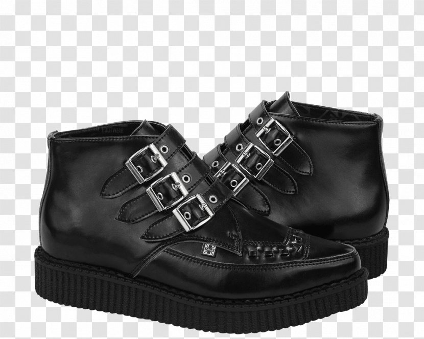 Sneakers Leather Brothel Creeper T.U.K. Shoe - Black - Boot Transparent PNG